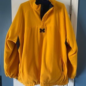 Pro Player Mens Fleece Reversible Michigan Wolverines Long Sleeve Jacket XXL.